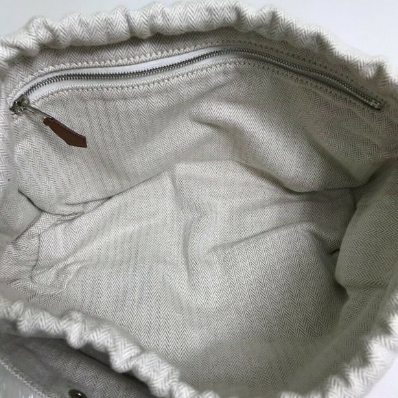 HERMES Foolby 25 Multi Cluch Bag Pouch ToileChevron Beige - Picture 9 of 12